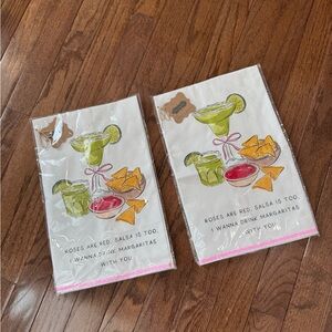 NWT MudPie Margarita and Salsa Kitchen Towels